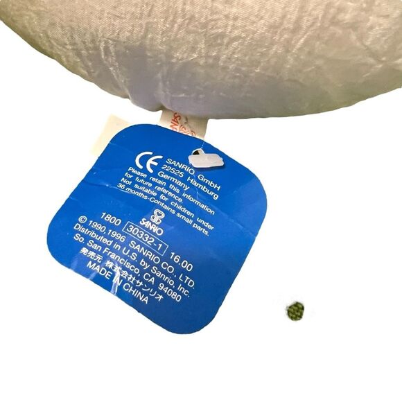 Sanrio 1996 Pekkle Puffalump Plush Duck Stuffed Animal 13” w/tag attached white - Picture 5 of 12